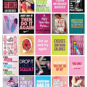 Set di adesivi motivazionali per il fitness ispirato a Erin Condren / Happy Life Planner