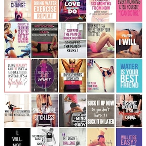 Fitness Motivational Vol. 2 Sticker Set ispirato a Erin Condren/ Happy Life Planner
