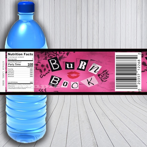 Mean Girls Quote Inspired Party Labels/Water Bottle Label/Party Decoration/Printable - PDF