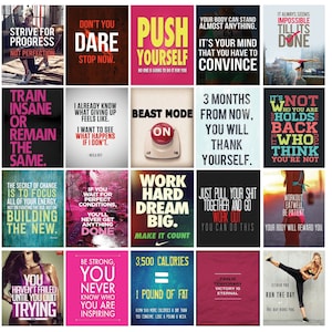 Ensemble d’autocollants Fitness Motivational Vol. 4 inspiré par Erin Condren / Happy Life Planner