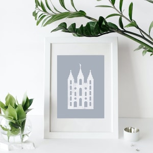 Salt Lake City Temple Artwork Printable | LDS Temple Printable | Church of Jesus Christ | Temple Print | Wedding Gift | Anniversary Gift