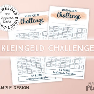 Small Change Challenge PDF, A6 template for envelope method,