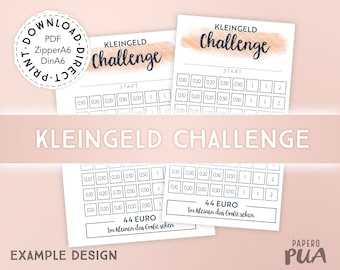 Small Change Challenge PDF, A6 template for envelope method,
