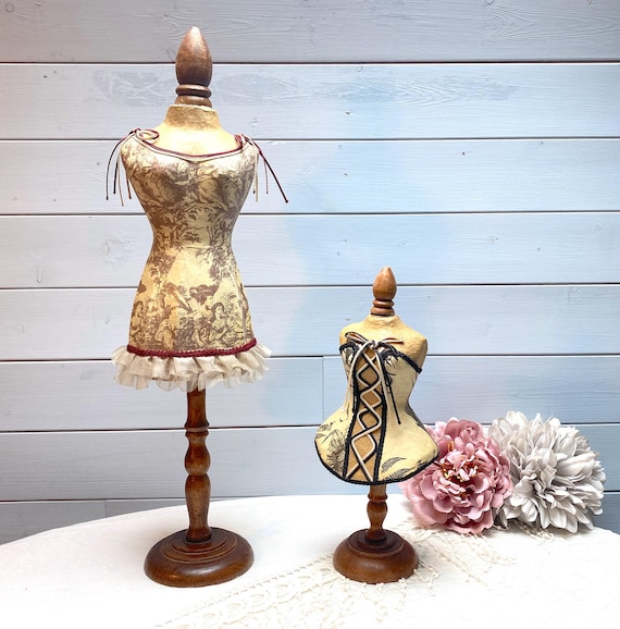 Vintage Dress Form Mannequins  French Shabby Chic Decor ~ Corset & Bust  Forms ~ Jewellery Necklace Stands ~ Boutique Display Tall - Etsy UK