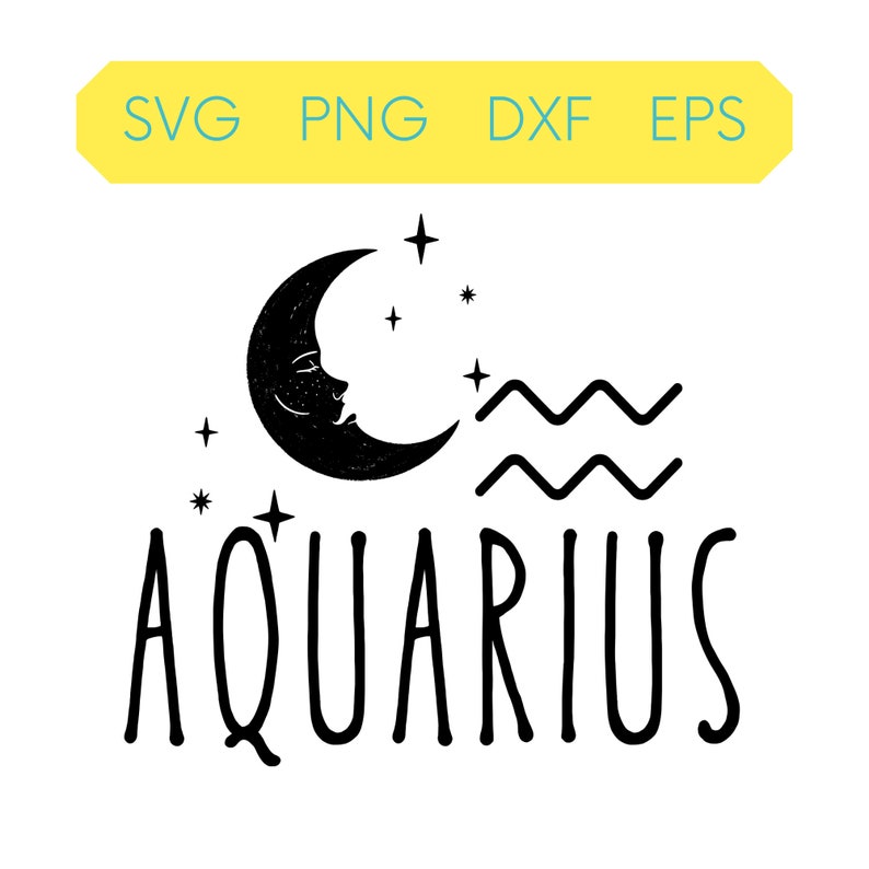 Aquarius Svg Aquarian Svg Aquarius Zodiac PNG Aquarius Cut - Etsy