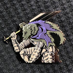 Elden Ring Half-Wolf Blaidd Enamel Pin