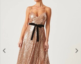 rose gold ball dress