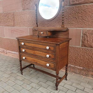 Kommode Spiegelkommode Massivholz Schrank Jugendstil Antiquitäten Antikmöbel kostenlose Lieferung Antik Bild 10