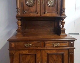 Buffet Jugendstil Engel Antiqutiäten Schrank Messing Antikschrank Kommode kostenlose Lieferung Möbel Anrichte Antik