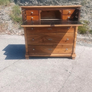 secretary writing furniture chest of drawers writing chest antiques walnut antique furniture free delivery antique furniture