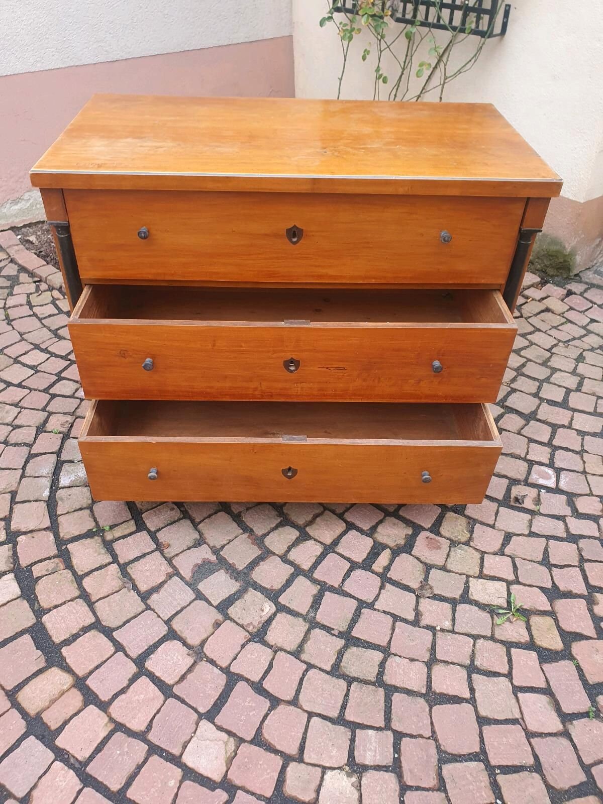 Biedermeier chest of drawers Empire antique furniture unrestored free delivery solid wood furniture cabinet furniture antique original condition