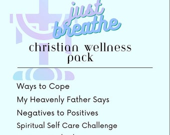 Christian wellness and coping counseling package - journal, Bible verses, hope, planner, mental health