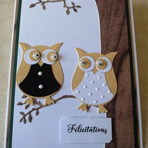 carte félicitation hibou