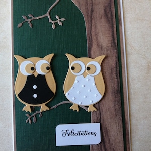 carte felicitation hibou