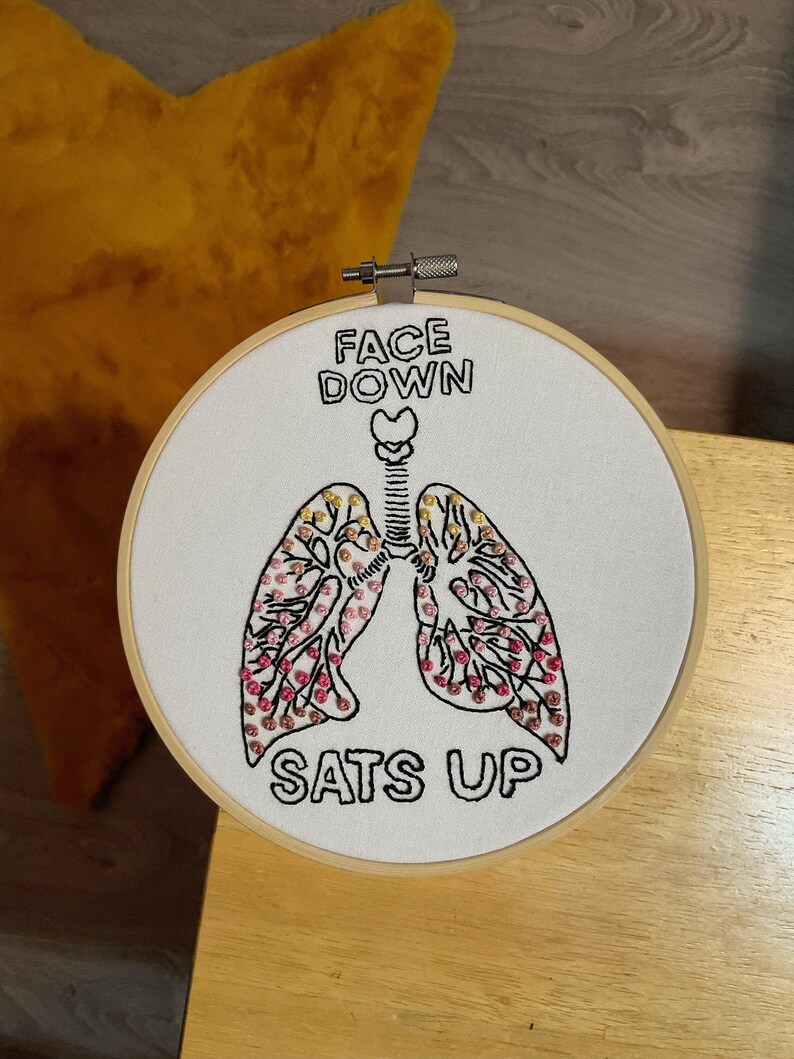 Face Down Sats up Embroidery PDF Pattern Frontline Work Etsy