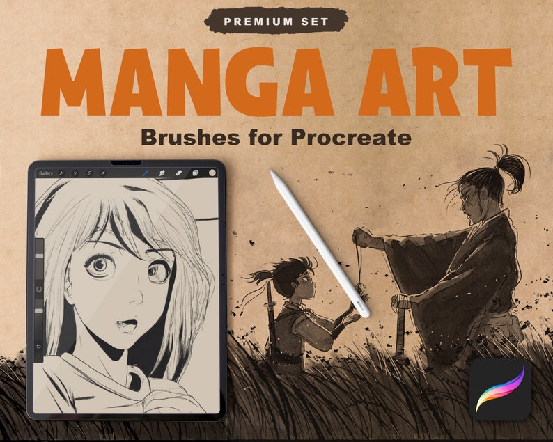 Manga ART Brushes for Procreate Procreate Anime Procreate Etsy