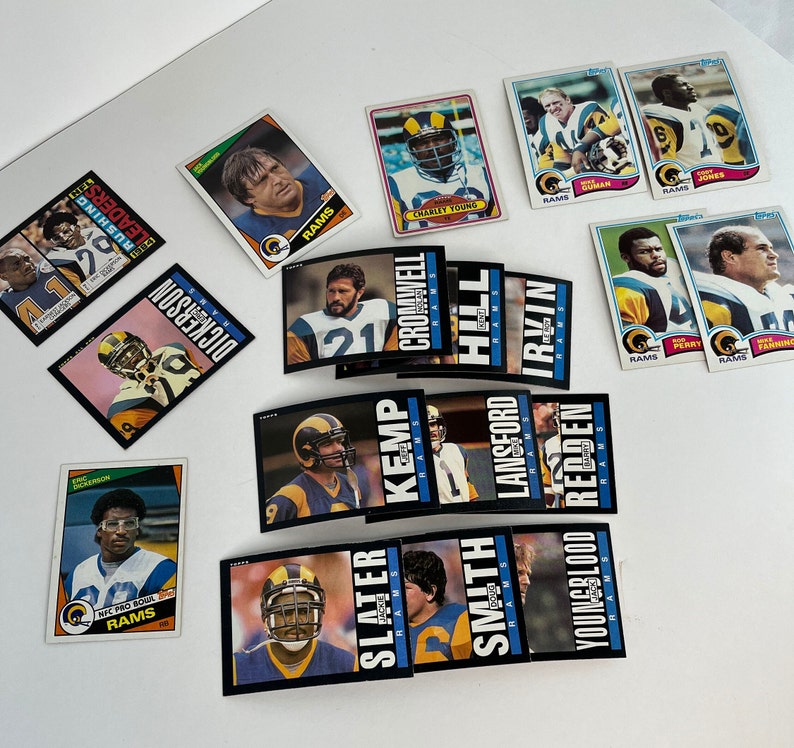 Reduced Price - Los Angeles Rams Fans' Set - Vintage Football Cards ...