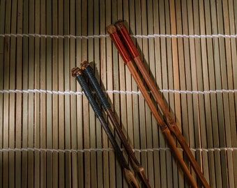 Personalized Handmade Bamboo Chopsticks with Case - Gift Set