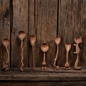 Personalized Wood Spoons from Different Shapes, Cooking Spoons, Serving Spoons, Utensils, and Coffee Spoons.