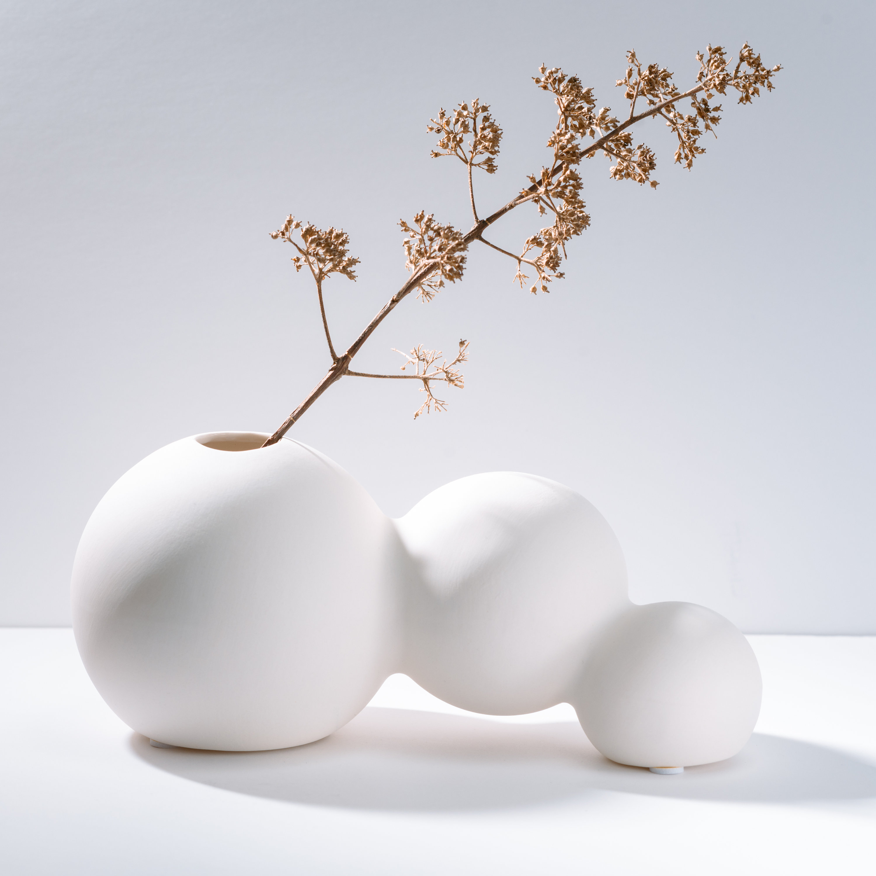 Minimalist Modern White Vase/ Handmade High Quality Clay/ Home Décor ...