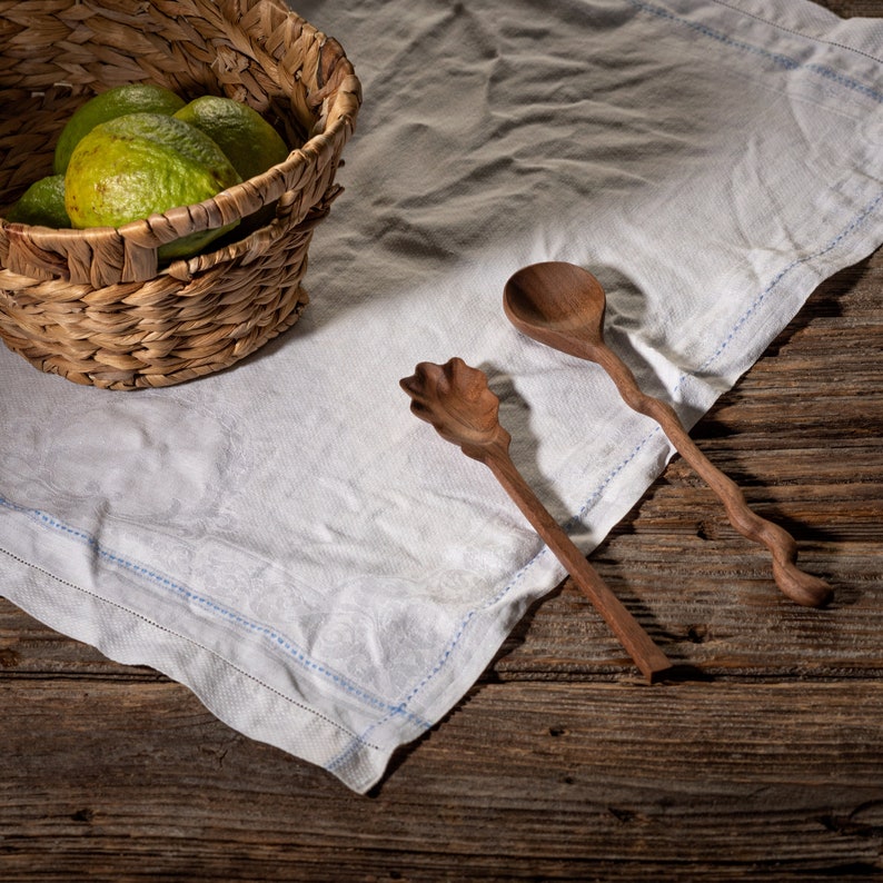 Personalized Wood Spoons from Different Shapes, Cooking Spoons, Serving Spoons, Utensils, and Coffee Spoons. image 2