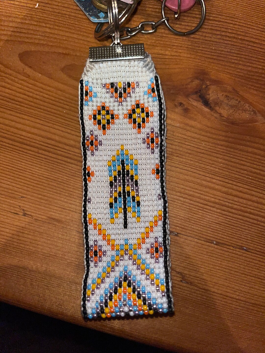 Aztec Beaded Keychain - Etsy