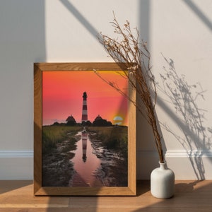 Leuchtturm bei sonnenuntergang - Etsy Österreich