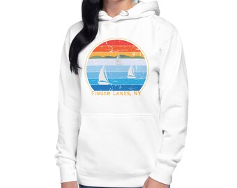 Finger Lakes Sailboat Sunset Unisex Hoodie