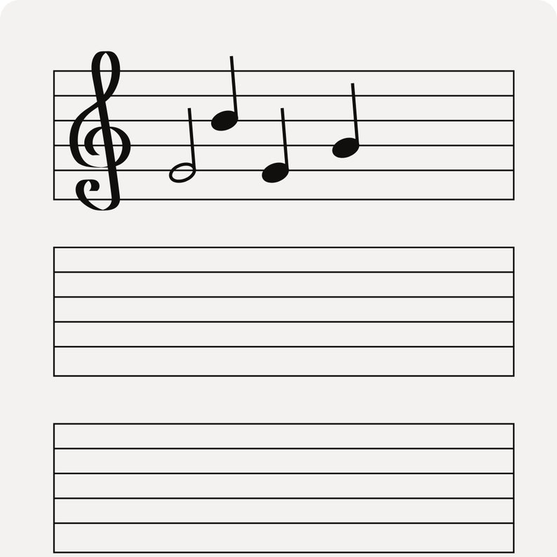 Music Pentagram Blank Sheet Music Writing Paper | Etsy