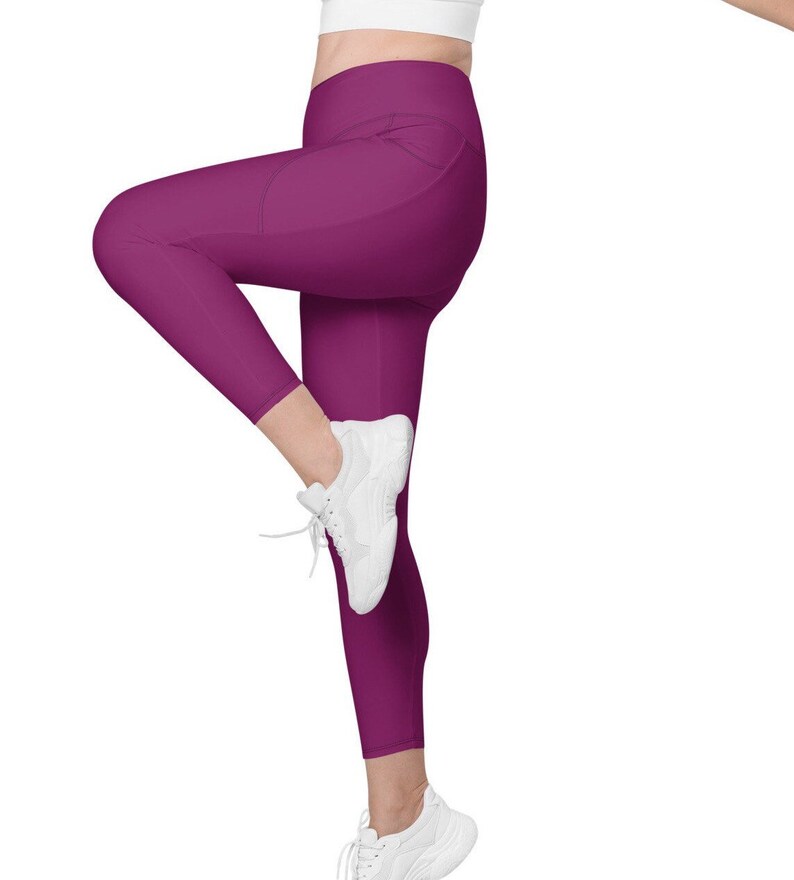 Pocket Yoga Leggings Violet Soft and 
