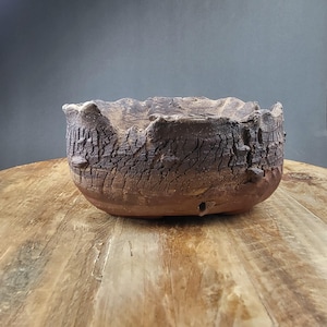 Asymmetric Stoneware Planter/Container/Pot - Bonsai, Succulents, etc. Freeform handmade