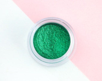 Jingle Juice Metallic Pigment- Dark Green Loose Pigment | Intense Metallic Loose Pigment Eyeshadow | Christmas Gift for Makeup Lovers