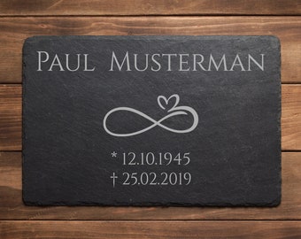 Placa conmemorativa de pizarra personalizada 12 urnas lápidas Decoraciones de tumbas