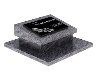 Lápida de urna personalizada nº 26, lápida, decoración de tumba, piedra conmemorativa, tumba, losa de tumba, incluye inscripción y motivo