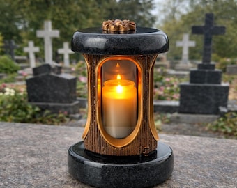 Lámpara de tumba de granito y aluminio GL-180