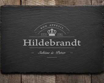 Piedra natural Plato de servir Pizarra Buffet Plato de queso Montaña rusa Embutidos Sushi Tabla de desayuno Plato de pizarra Grabado de regalo 10