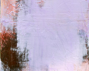 abstract acrylic painting in soft lilac