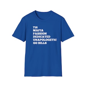 T-shirt Buffalo Bills List, t-shirt fan de football, maillot de l&#39;équipe NFL, haut pour amateur de sport, cadeau pour amateur de sport