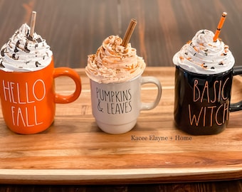 Faux Whipped Mug Topper | Tiered Tray Decor | Rae Dunn Mug Decor | Coffee Mug Decor | Fall | Halloween | Christmas