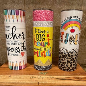 Great Teacher | Big Heart to Teach Little Minds | Tiny Humans | 20oz Tumbler