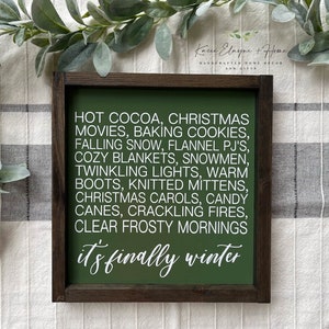 It&#39;s Finally Winter | Wooden Sign | Wooden Home Decor | Winter | Christmas