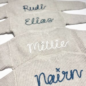 Personalised Knitted Jumper / Baby Jumper / Toddler Jumper / Personalised Baby Gift / Newborn Gift image 3