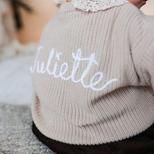 Personalised Knitted Jumper / Baby Jumper / Toddler Jumper / Personalised Baby Gift / Newborn Gift image 5