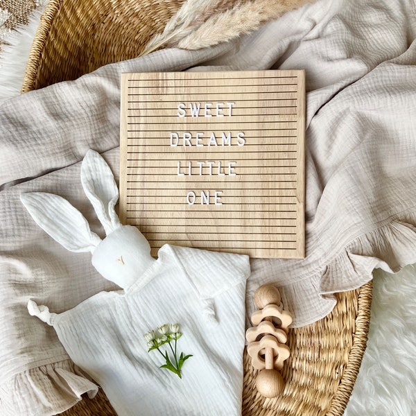 Natural wooden letter board