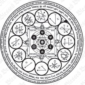 Saint Astral Protection SIGIL SEAL Kabbalah Magick Holy Auspicious Angelic Divine Source Light 12 Animal Safety Chakra Balance Love 8x11