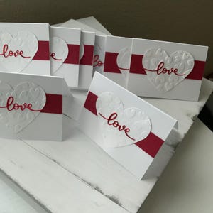 Little Love Cards With Embossed Heart and Envelopes - Etsy