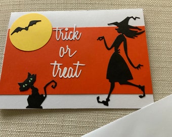 Carta della strega di Halloween