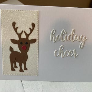Reindeer Christmas Card: Glitter Holiday Cheer