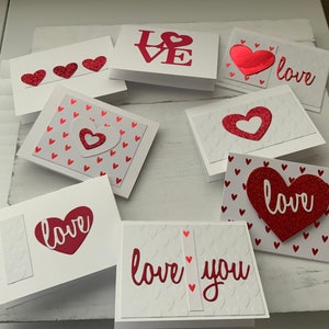 Mini-cartes d'amour : coeurs faits à la main, enveloppes incluses