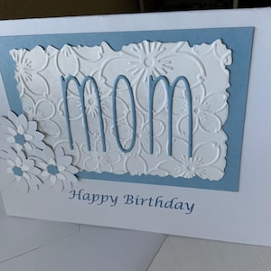 Alles Gute zum Geburtstag Mama in Blau